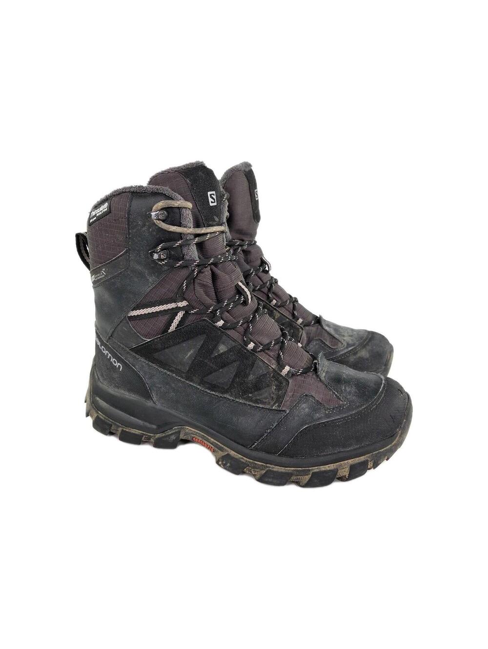 Salomon Chalten TS Clima Shield WP US 9 Men's Black winter Hiking boots